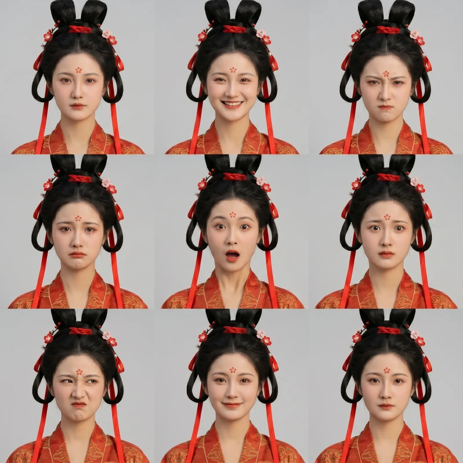 表情表:多种情绪的一致性网格