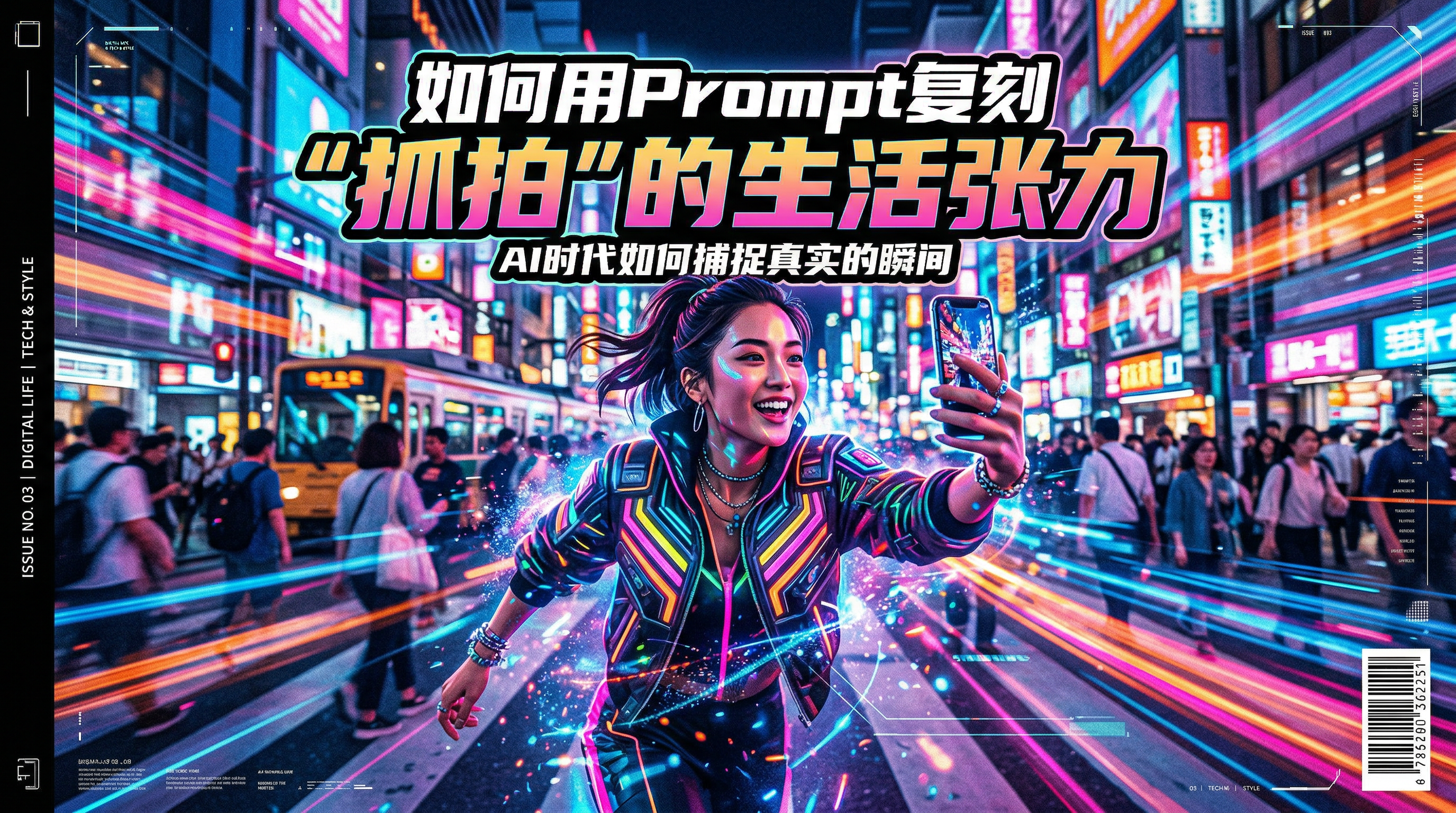 【提示词进阶指南 02】拒绝塑料味：如何用Prompt复刻“抓拍”的生活张力